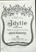 Idylle Morceau de Concert pour Flûte avec accompagnement de Piano per Jules Manigold op. 4.
